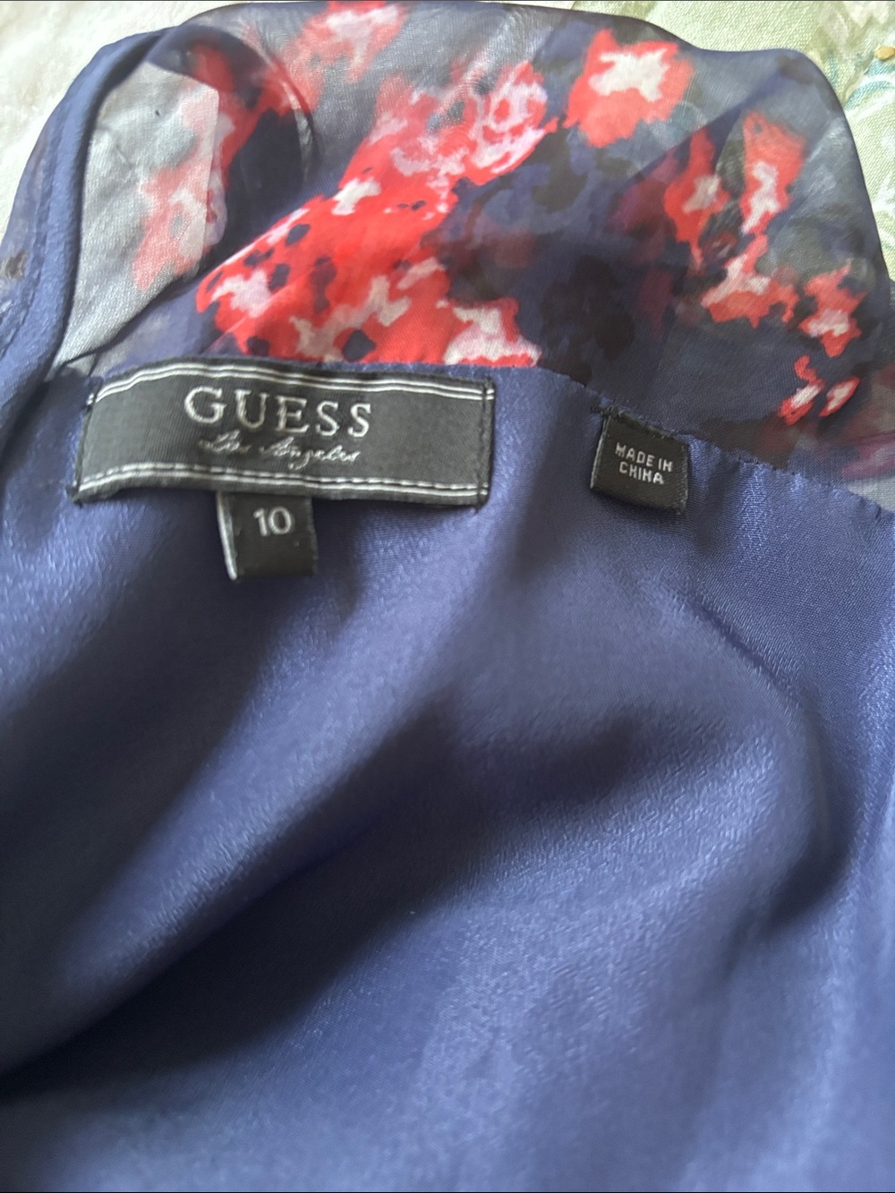 Guess Tasha dress in Sakura blue and pink floral size 10 ASO Teen Wolf - Picture 4 of 5